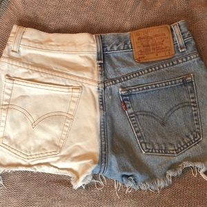Levi Two Toned Denim Shorts